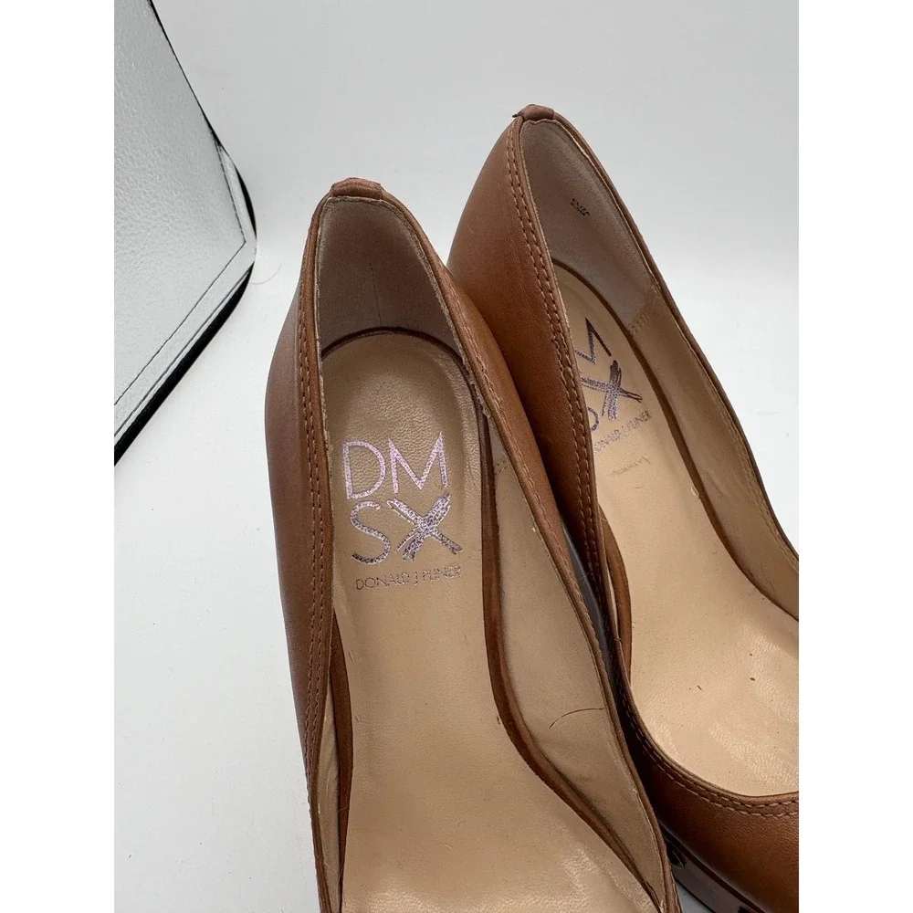 Donald J Pliner Shoes Womens Size 6.5 Brown Leather Eliza Wedge Platform Studded